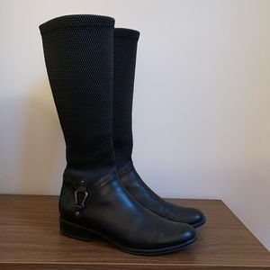 Black Tall Leather Boots